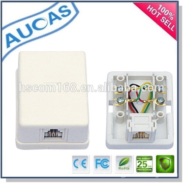 2 port RJ45 modular surface jack / distribution box junction box / keystone jack modular jack